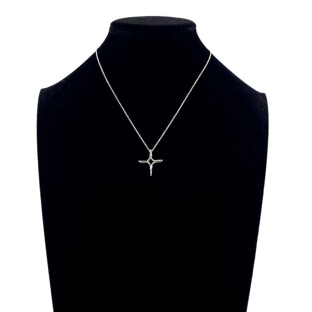 TIFFANY & Co. Tiffany Infinity Cross Elsa Peretti Necklace in 925 Sterling Si... - Picture 7 of 7